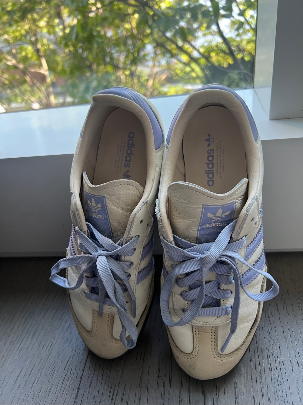 Used adidas Samba OG Cream White Violet (Women's)